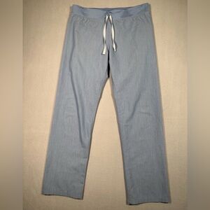Figs Livingston Scrub Pants Women Size Large Blue Medical Technical Collection